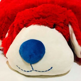 USA Pillow Pets Patriotic Dog Large 18” stuffed animal plush red white blue 3