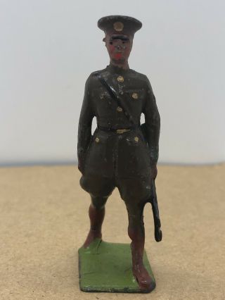 Vintage Wwi Britains British Officer Antique Toy Army Man Lead Soldier England