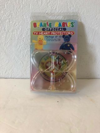 Ty Beanie Babies Heart Tag Protectors Pack Of 10 Official Authentic Acrylic