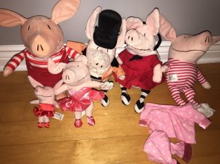 Singing Goodnight Olivia Pig Plush Stuffed Pink 2 Pajamas Slippers Animated 14 "