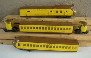 Lionel Union Pacific Streamlined 752e 753 754 Train Set Yellow Brown Rare Bh5