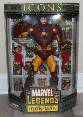 Toy Biz Marvel Legends Icons Iron Man Yellow & Red Version 12 " Action Figure
