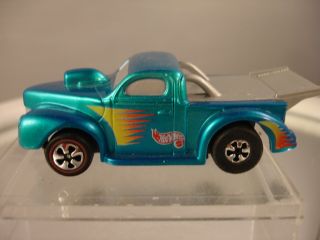 Tyco 1940 Ford Pickup Drag Pro Mod Blue Hot Wheels Mattel Slot Car