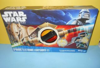 Hasbro Star Wars Clone Wars General Grievous Spinning Electronic Lightsaber