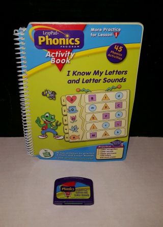 Leap Frog Leappad Activity Book I Know My Letters And Sounds Book & Cartridge