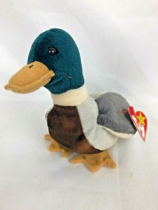 Ty Beanie Baby Jake The Drake Mallard Duck With Tags 1998