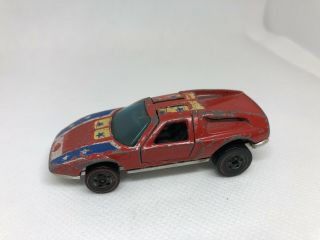 Hot Wheels Redlines - Flying Colors Mercedes Benz C - 111 With Chrome Plastic Base
