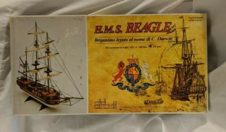 Classic Mamoli Mini Wooden Model Ship Kit Hms Beagle Scale 1:121