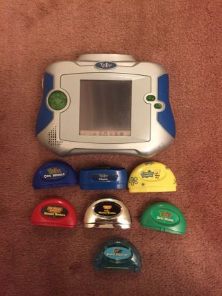 Fisher Price Pixter Color Learning/gaming System With 6 Games Plus Adapter Great