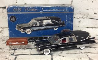 Crown Royale Landau Hearse 1:18 Scale 1959 Cadillac Superior Black Model Car
