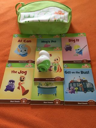 Leap Frog Tag Jr Vowels Set,  7 Books,  Reader,  Case And Connect Cord