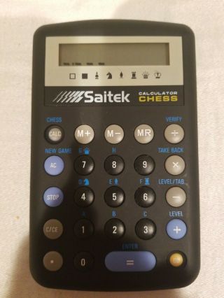 Saitek Calculator CHESS COMPUTER Kasperov Handheld Game - 1992 & 3