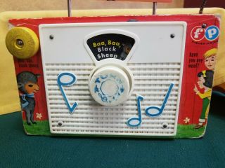 Toddler Child Collector Vintage 1966 Fisher Price Music Box TV - Radio Toy 2