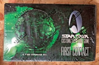 Star Trek Ccg First Contact Booster Box 30 Packs Decipher Borg Queen Picard