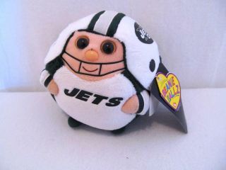 Ty Nfl Beanie Ballz Plush - York Jets - 4 1/2 " - With Tags