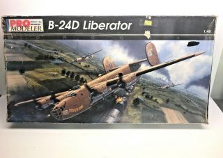 Vintage Pro Modeler / Monogram 1/48 B - 24d Liberator Ploesti Raid Kit Started