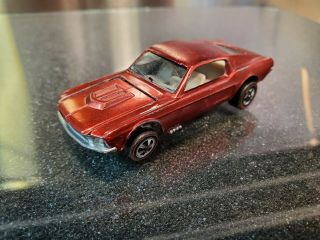 Vintage Redline Hot Wheels Custom Mustang With Painted Tail 1968