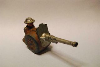 Barclay Manoil Vintage Lead Toy Ww1 Era Us Army Cannon With Operator