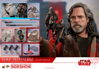 Hot Toys Luke Skywalker Deluxe Star Wars The Last Jedi 1/6 Scale Figure Dbl Box