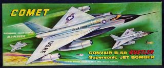Vintage Comet 802 1/96 Convair B - 58 Hustler Supersonic Jet Bomber Model Kit