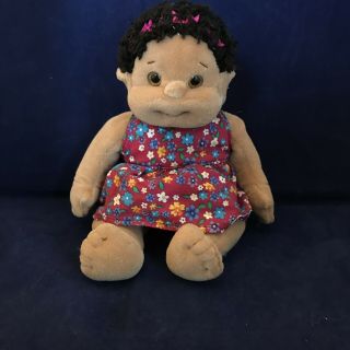Ty Cutie Beanie Kids 10 " Plush Girl Doll Purple Dress W/flowers 1999