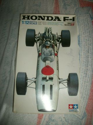 Vintage Tamiya 1/12 Honda F1 Ginther Surtees Race Car Model Kit Opened