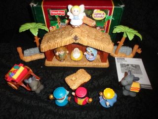 Fisher Price Little People Deluxe Christmas Story Nativity Musical 2002 W/ Box