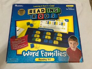 Learning Resources Reading Rods Word Families Reading Kit Grades 1,  Homeschool
