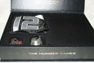 The Hunger Games District 12 Gift Set Box Parachute Locket Necklace Bag Keychain