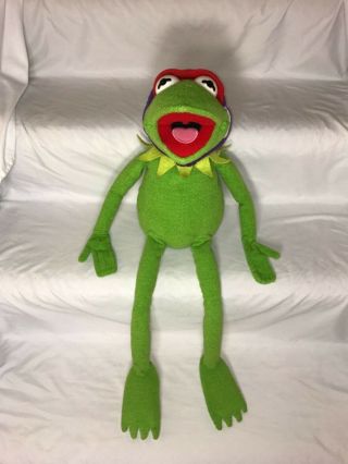 Macy ' s Kermit The Frog Plush Frog - tographer Stuffed Animal 25” Toy 2002 2