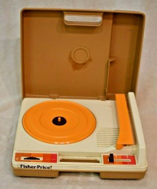 Vintage 1983 Fisher Price Portable Record Player Phonograph Turntable 33 45 Rpm