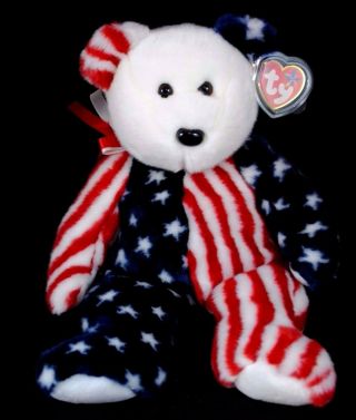 Ty Classics 1999 " Spangle " Beanie Buddy Bear 14 " Plush Stuffed Animal W/ Tags