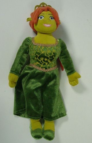 Shrek 4 - D Dreamworks Princess Fiona Plush Doll 2015 17 " High Green Gold Dress