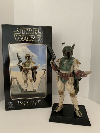 Star Wars 1/6 Boba Fett Statue Gentle Giant 2120/6500 Long Out Of Production