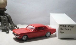 Dealer Promo Model Car 1966 Ford Mustang 289 Red On Red 2 Door Hardtop