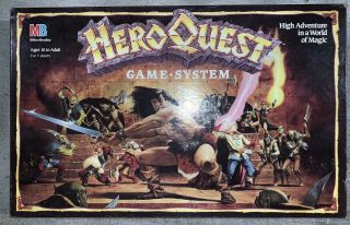 Heroquest 1990 Milton Bradley Role Playing Miniatures Board Game - Rpg