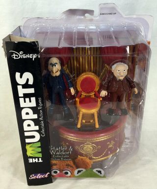 Disney Diamond Select Toys The Muppets Statler & Waldorf Figure Set,  Box Damage