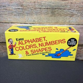 Easy Alphabet Flash Card Game Kids - Colors,  Numbers,  Shapes - Frank Schaffer Vtg