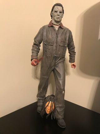 Neca Rob Zombie Michael Myers Figure 18” Motion Activated Sound Both Heads,  Knife