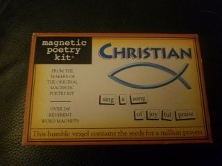 Magnetic Poetry Kit Christian Over 240 Words Fragments Frig Locker Magnets