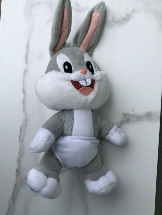 Warner Bros Baby Looney Tunes Plush Stuffed Bugs Bunny Doll 1999 12”