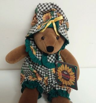 Russ Berrie Sunflower Teddy Bear 12 