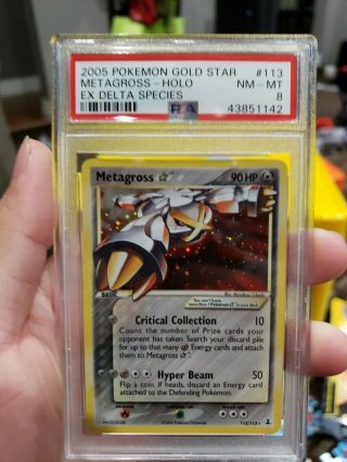 2005 Pokemon Ex Delta Species Gold Star Metagross Psa 8
