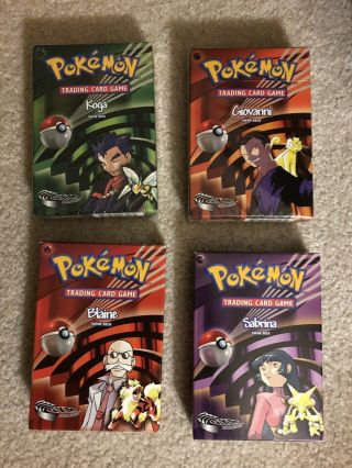 Pokémon Gym Challenge Theme Decks (blaine,  Giovanni,  Sabrina,  Koga)