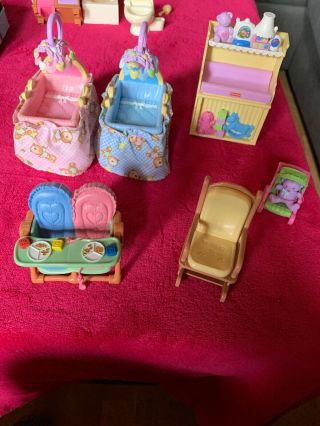 Fisher Price Loving Family Twin Time Grand Mansion Dollhouse Nursery Furniture