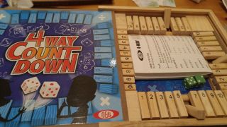 4 Way Count Down.  Deluxe Wooden Game From Ideal.  Spanish/english