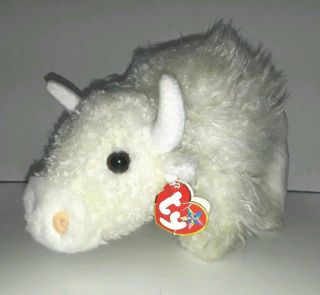 Ty Large Beanie Buddies Buddy Roam White Buffalo Stuffed Plush Soft Toy 12 "