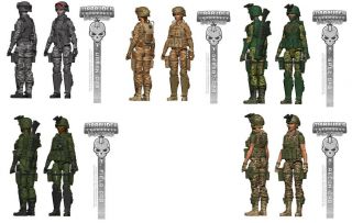 Marauder Task Force Valkyrie Set Of 5 1:18 Scale,  Terra & Urban Ops Male Figure