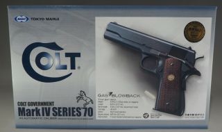 Tokyo Marui Colt Government Mark Iv Series 70 Blue Finish Gas Gun Japan