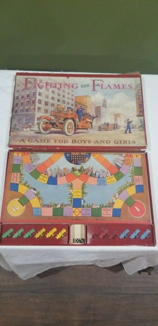 1931 Fighting The Flames Board Game By Sam 